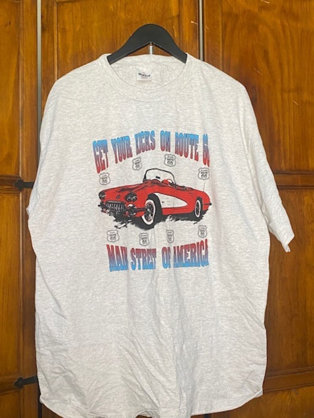 Murina XXL Route 66 T-Shirt Classic Car Graphic 100% Cotton Made USA